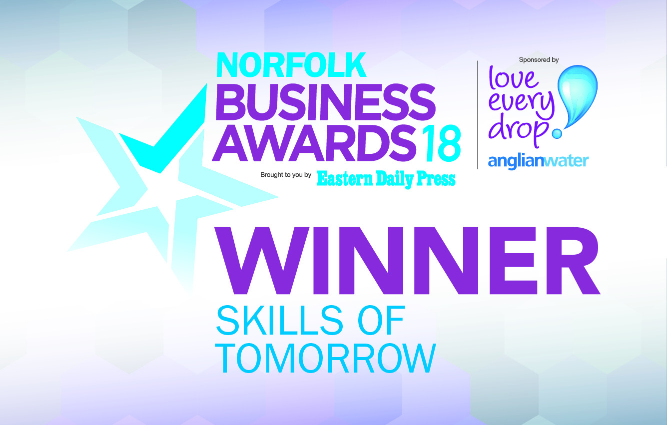 Anglian Water Skills of Tomorrow Award banner