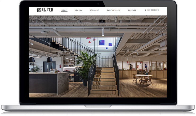 Example of web design for Elite