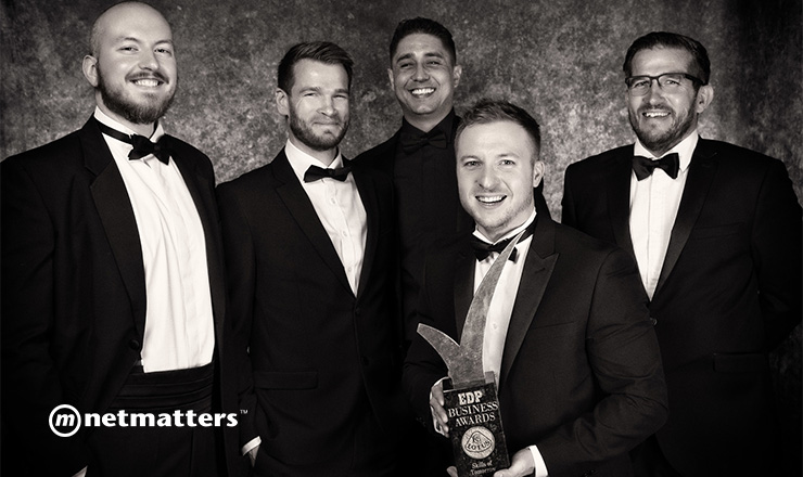 netmatters directors with the edp business awards trophy