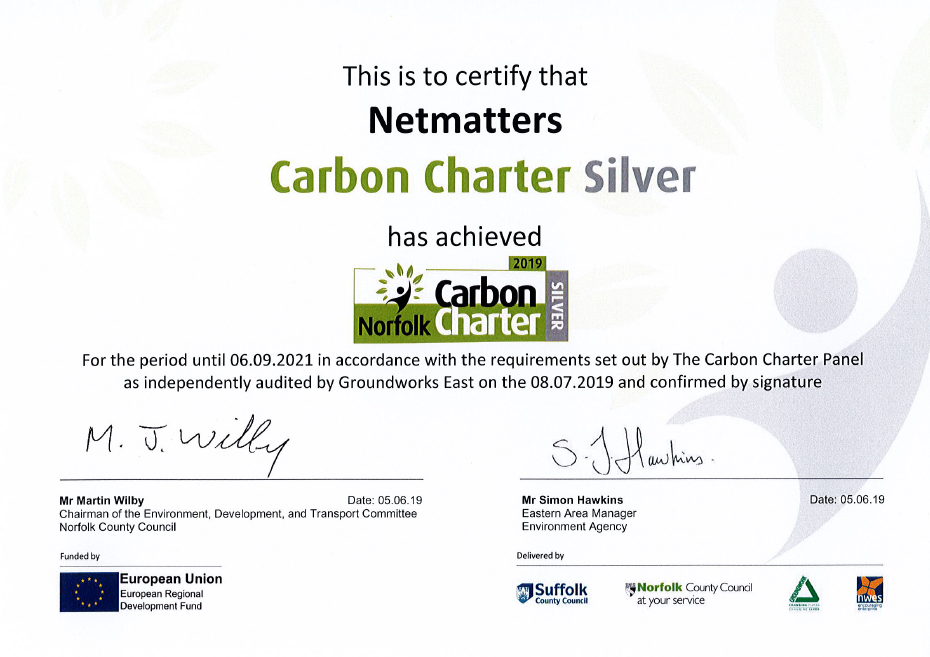 Carbon charter silver certificate Carbon charter silver certificate