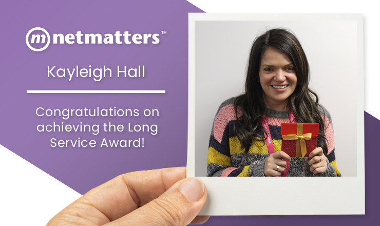 Kayleigh achieves the long service award