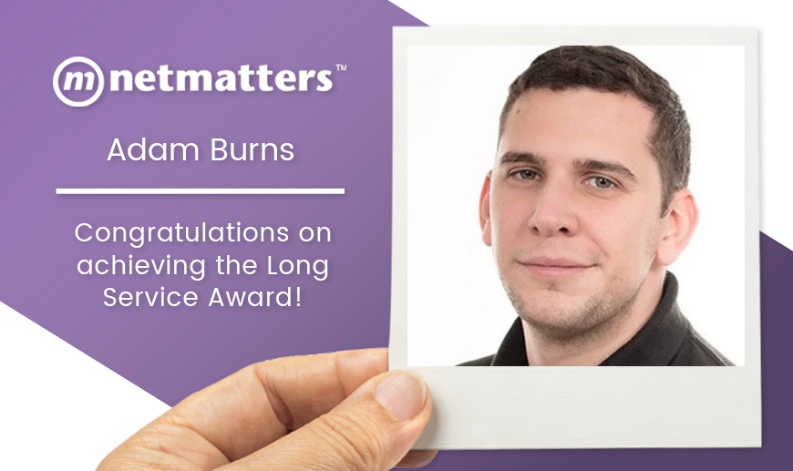 Netmatters Long Service Award Adam Burns