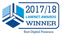 2017/2018 LawNet Awards Winner icon for Best Digital Presence